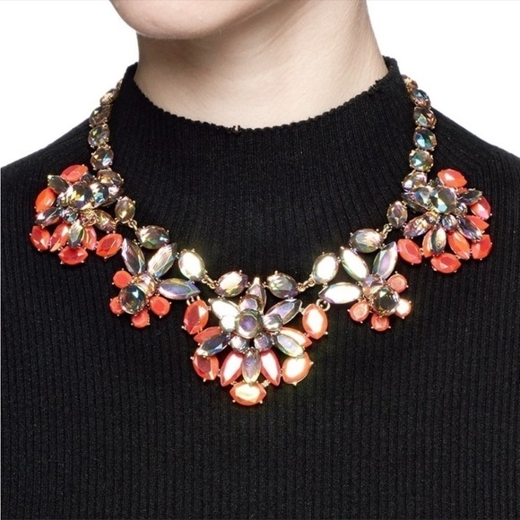 J. Crew Jeweled AB Flower Necklace - Picture 4 of 4